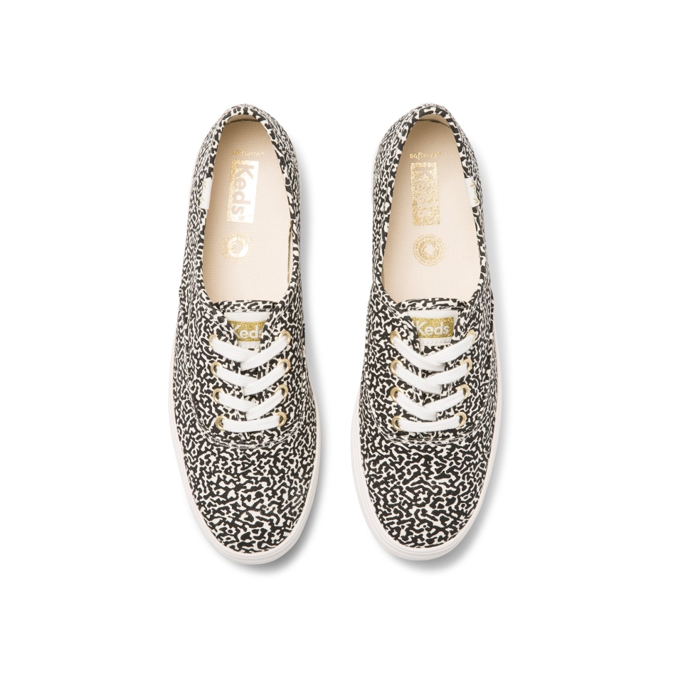 Caderno Feminino Keds Triple Cvo Algodão Orgânico Creme-preto