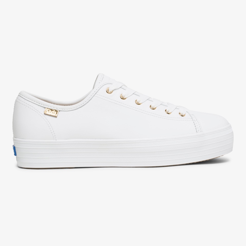 Keds Feminino Chute Triplo Luxe Couro Branco