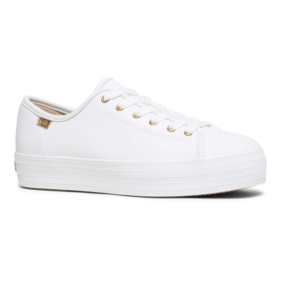 Keds Feminino Chute Triplo Luxe Couro Branco