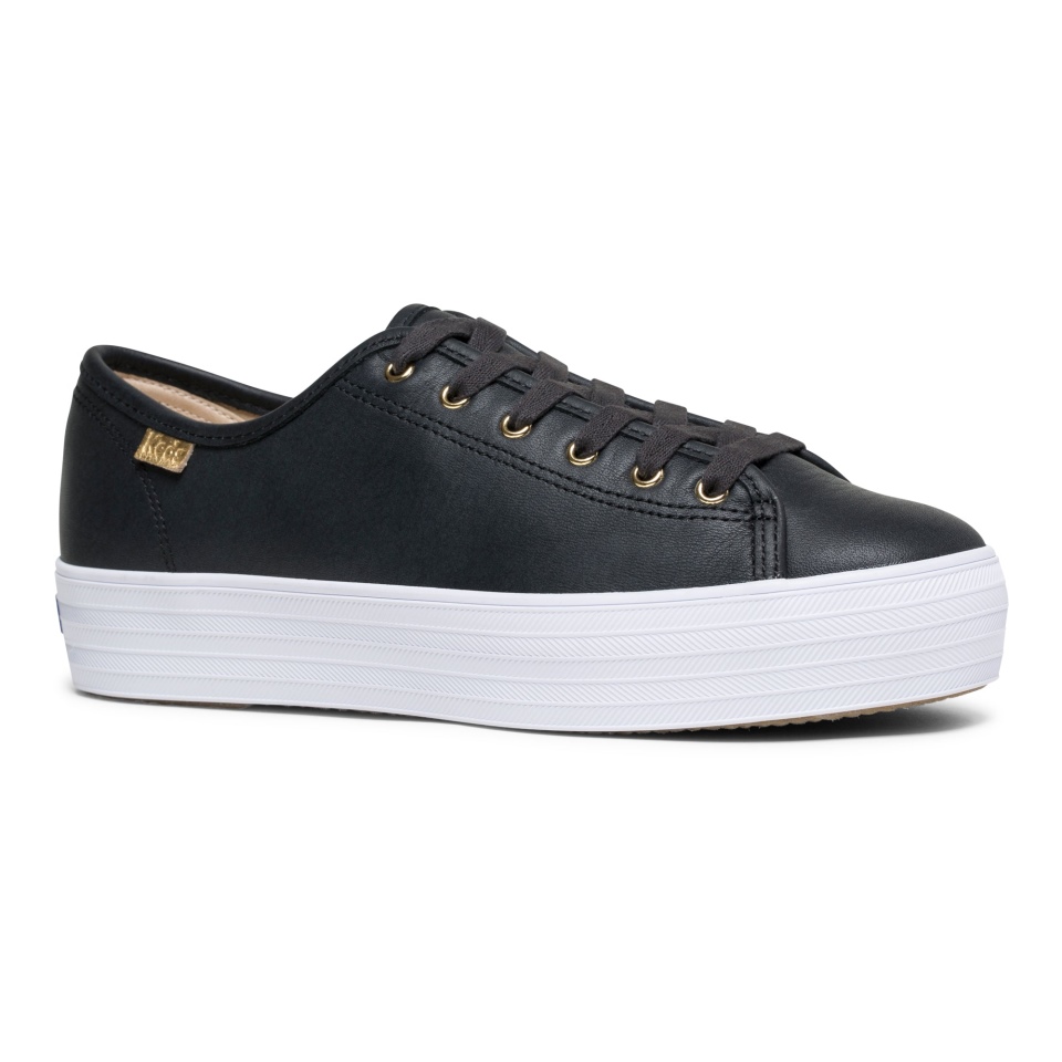 Keds Feminino Chute Triplo Luxe Couro Preto