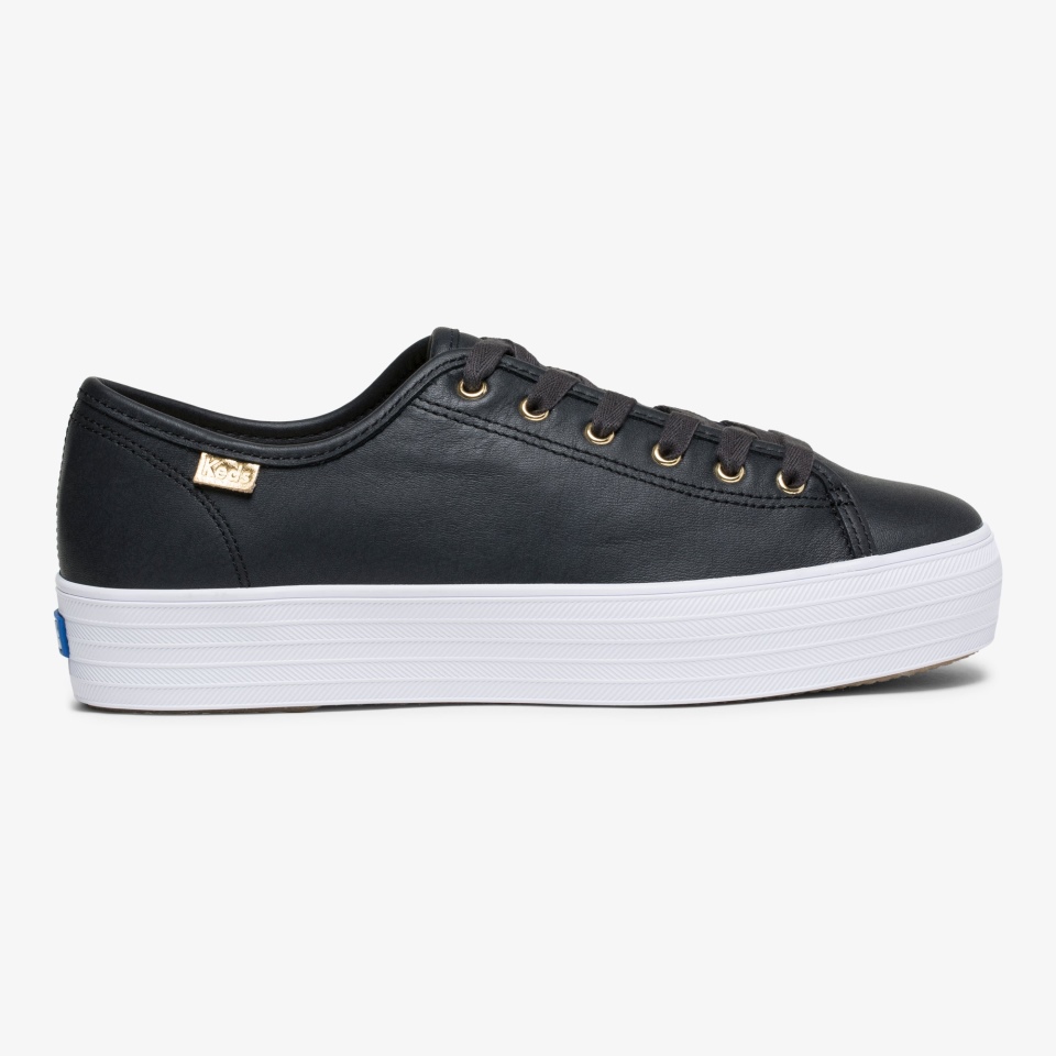 Keds Feminino Chute Triplo Luxe Couro Preto