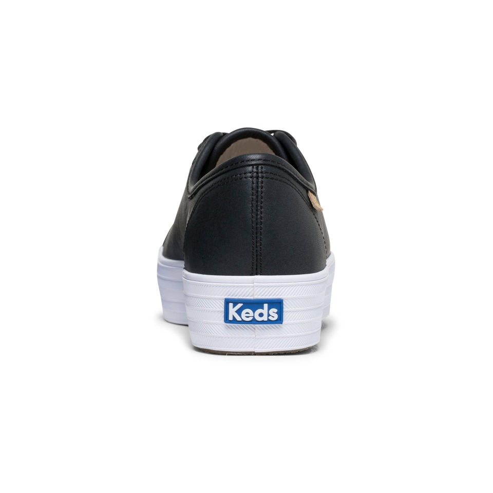 Keds Feminino Chute Triplo Luxe Couro Preto