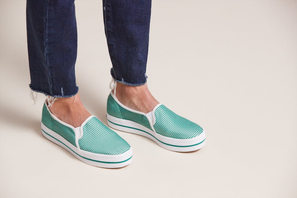Keds Feminino Keds X Kate Spade New York Triple Decker Listra Malha Verde