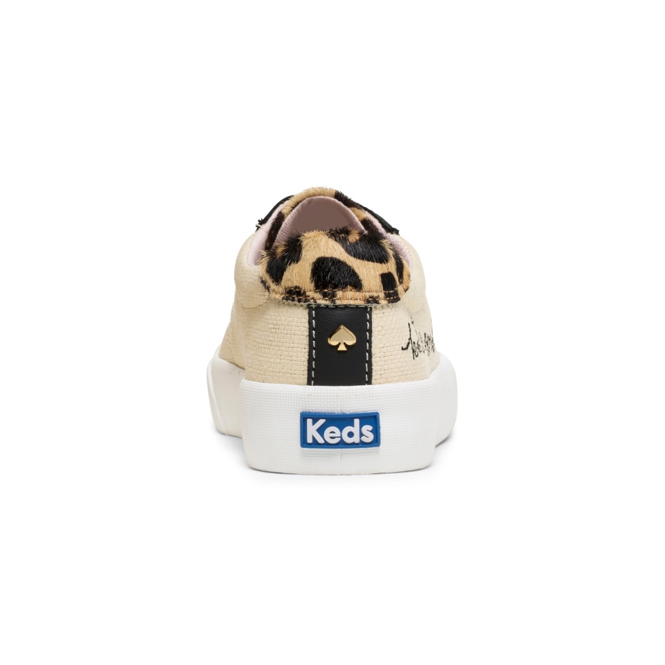 Keds Feminino Keds X Kate Spade Nova York Crew Kick Couro Ráfia Preto-tan
