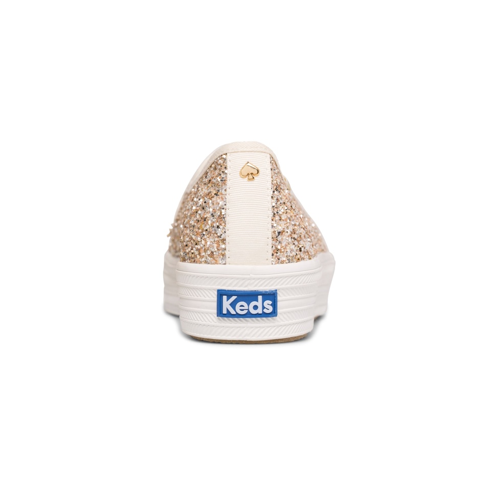 Keds Feminino Keds X Kate Spade Nova York Triple Decker Glitter Flores Metálicas
