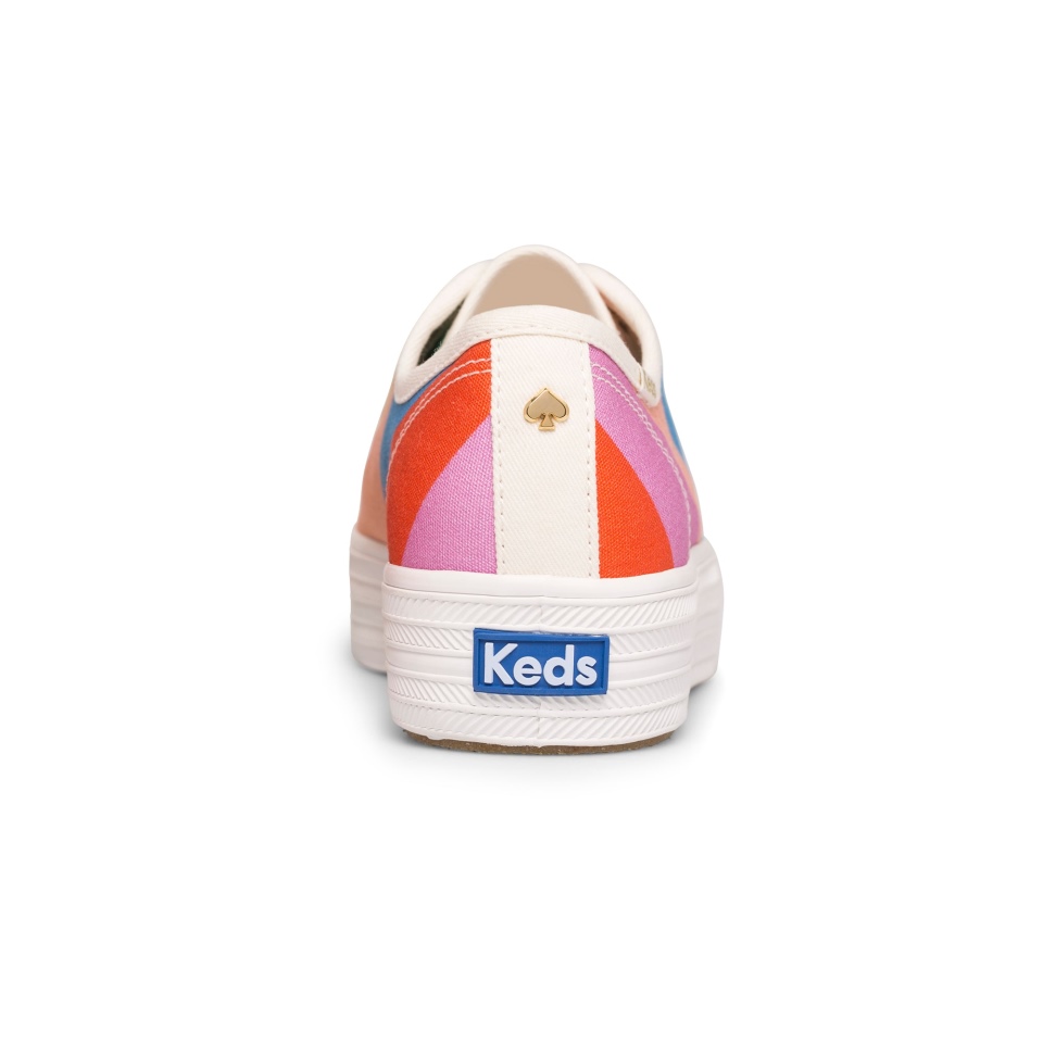 Keds Feminino Keds X Kate Spade Nova York Triple Kick Multi Listra Lona Rosa Multi