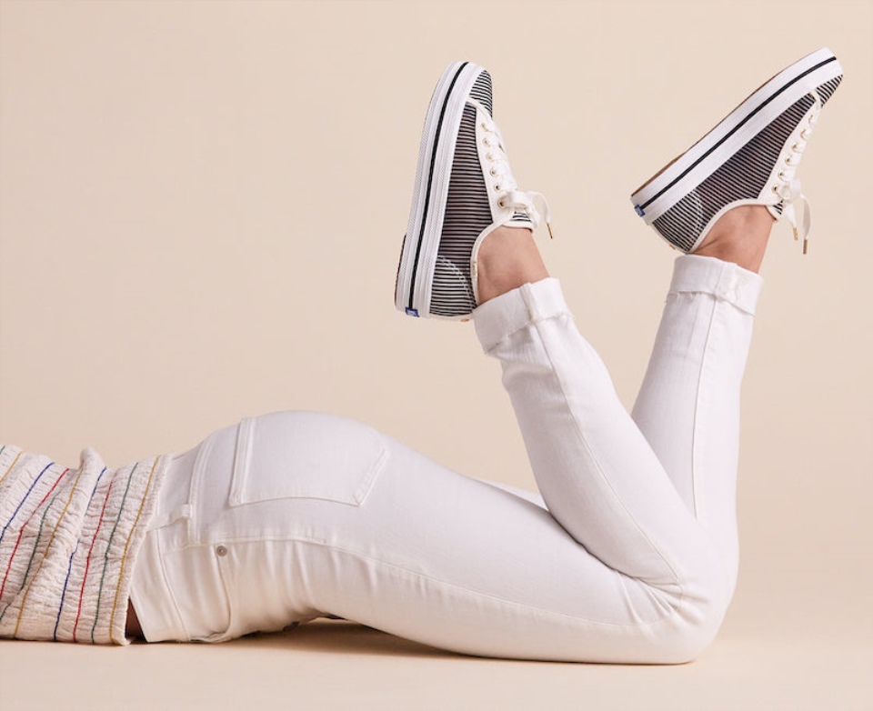 Keds Feminino Keds X Kate Spade Nova York Triple Kick Stripe Mesh Preto