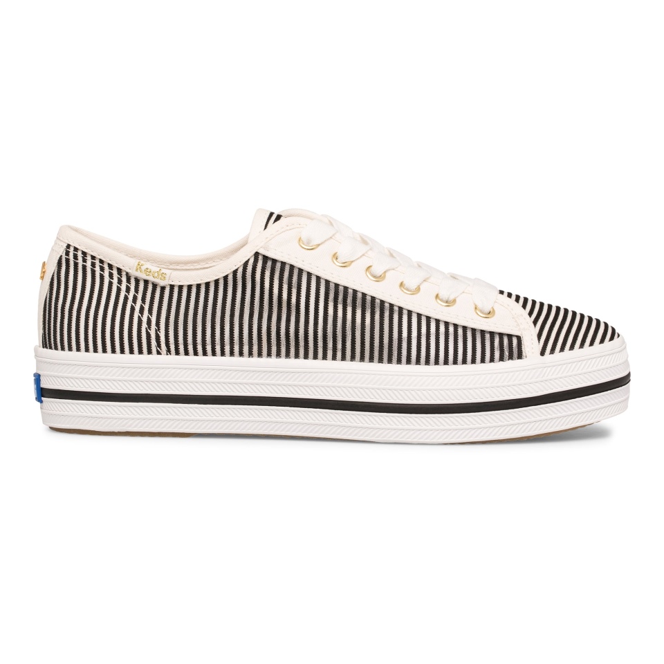 Keds Feminino Keds X Kate Spade Nova York Triple Kick Stripe Mesh Preto