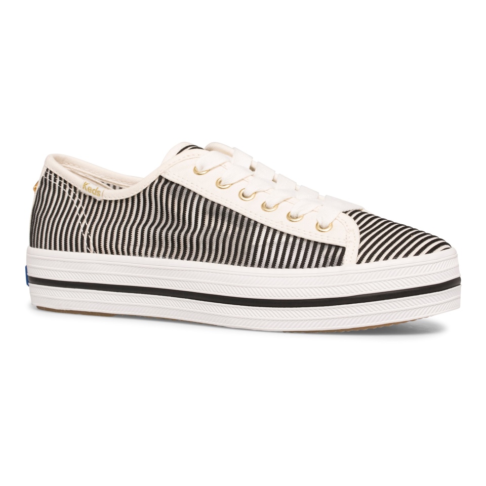 Keds Feminino Keds X Kate Spade Nova York Triple Kick Stripe Mesh Preto