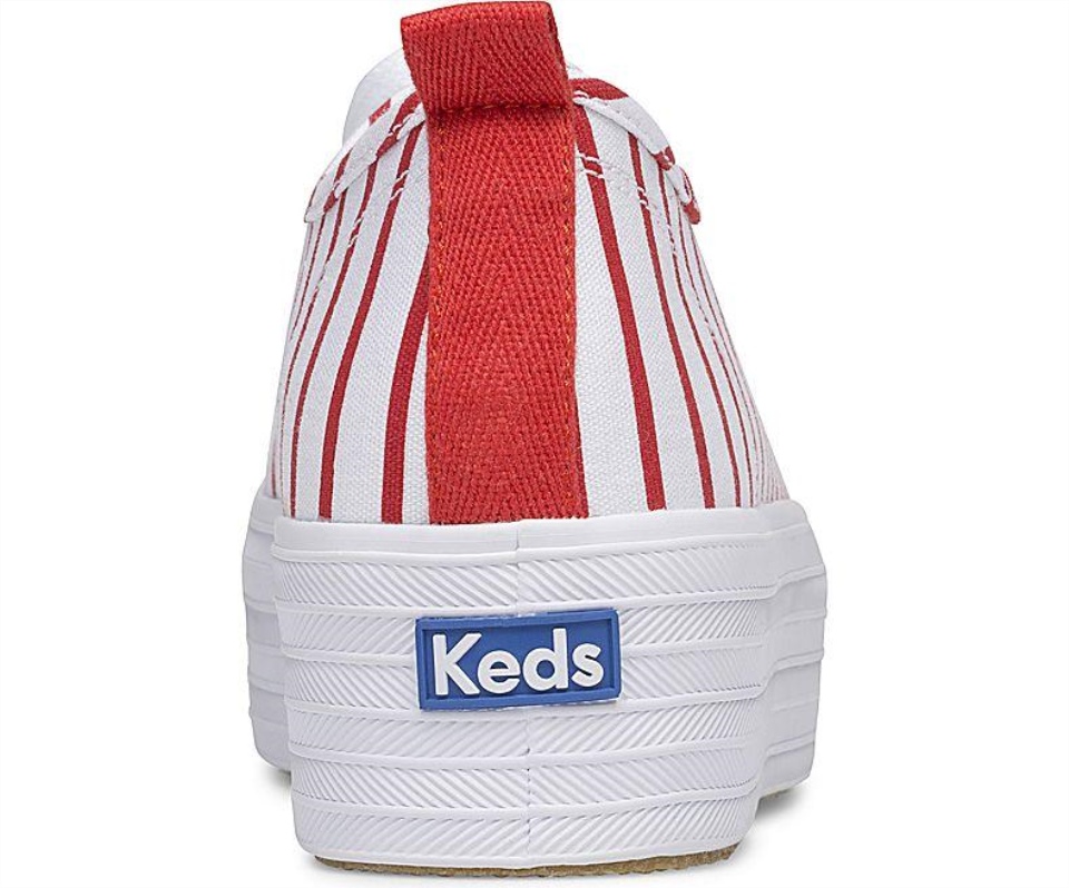 Keds Feminino Triple Up Breton Listras Branco-marinho