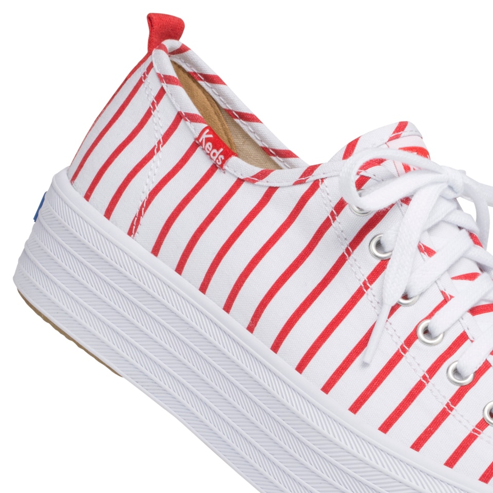Keds Feminino Triple Up Breton Listras Branco-marinho