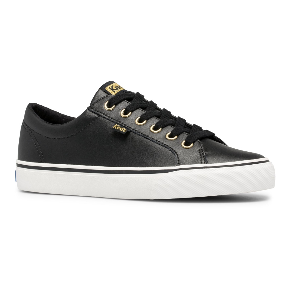 Keds Salto Salto Feminino Couro Preto-ouro