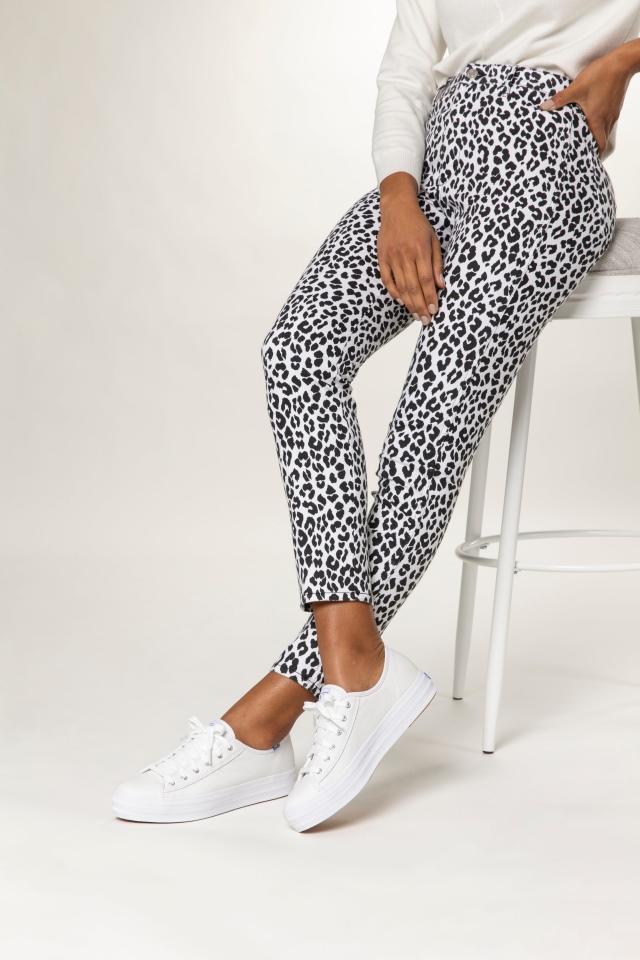 Keds Triple Kick Feminino Em Couro Branco