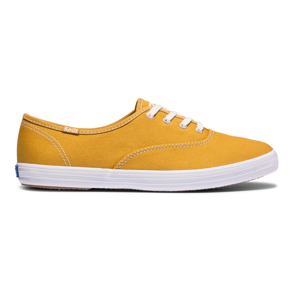 Keds Women\s Champion Algodão Orgânico Lona Colheita Ouro