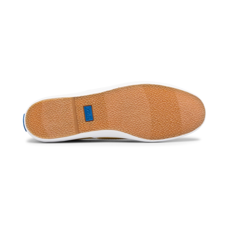 Keds Women\s Champion Algodão Orgânico Lona Colheita Ouro