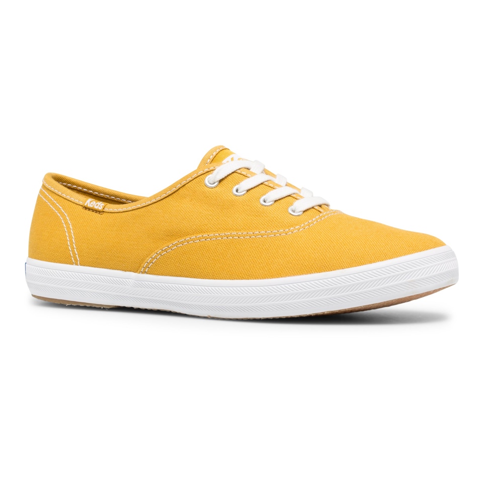 Keds Women\s Champion Algodão Orgânico Lona Colheita Ouro