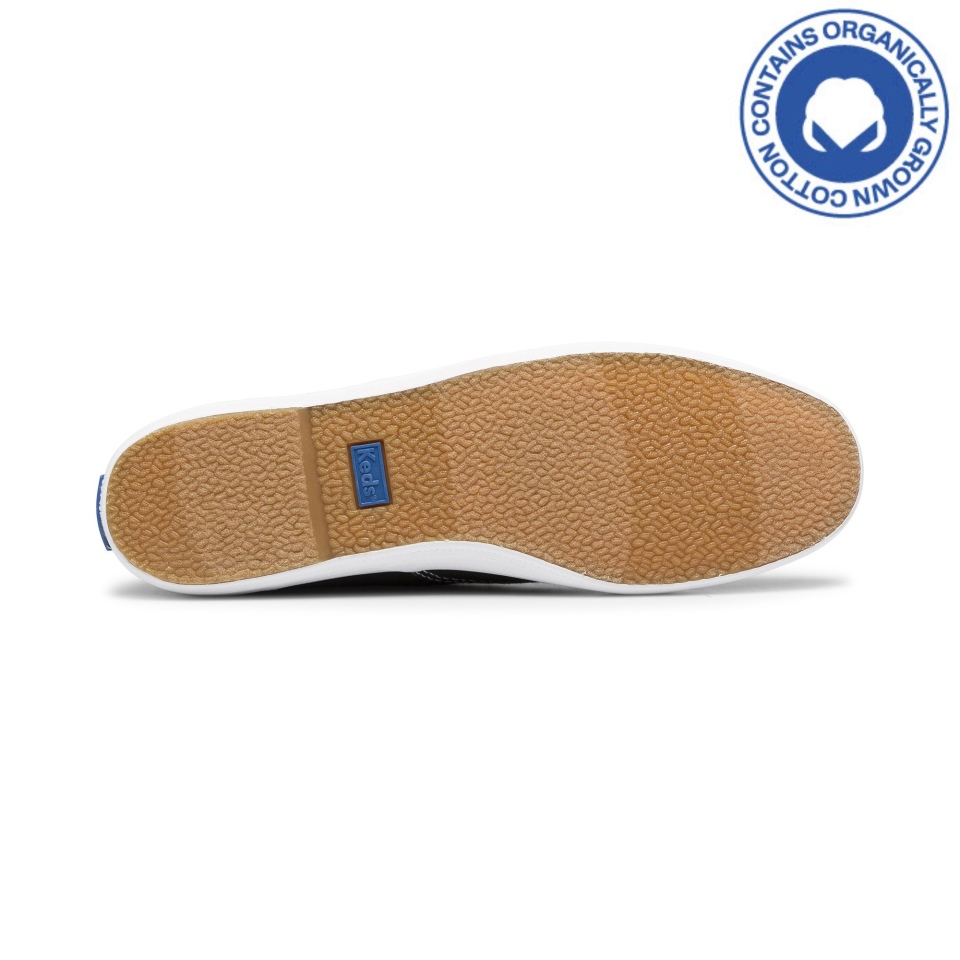 Keds Women\s Champion Algodão Orgânico Lona Preta