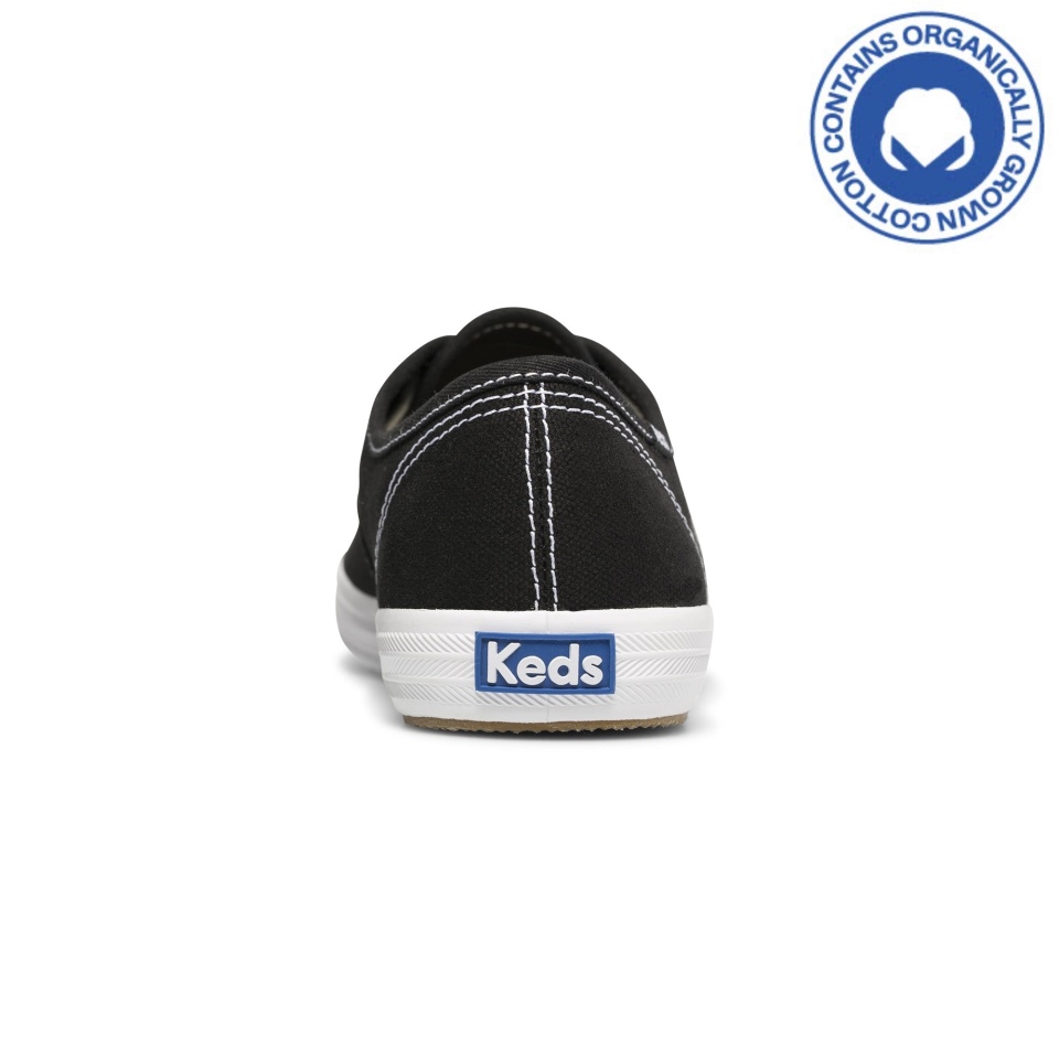 Keds Women\s Champion Algodão Orgânico Lona Preta