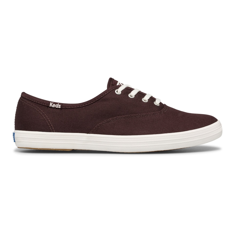 Keds Women\s Champion Lona De Algodão Orgânico Borgonha