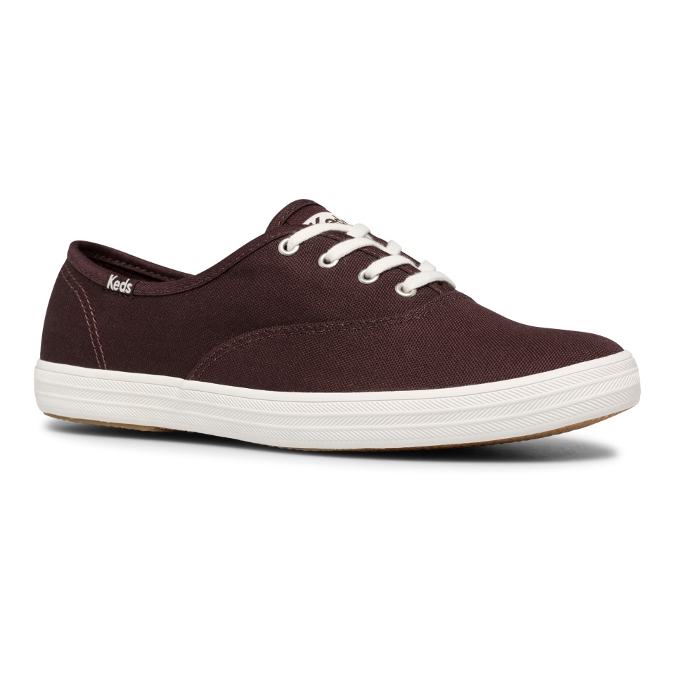 Keds Women\s Champion Lona De Algodão Orgânico Borgonha