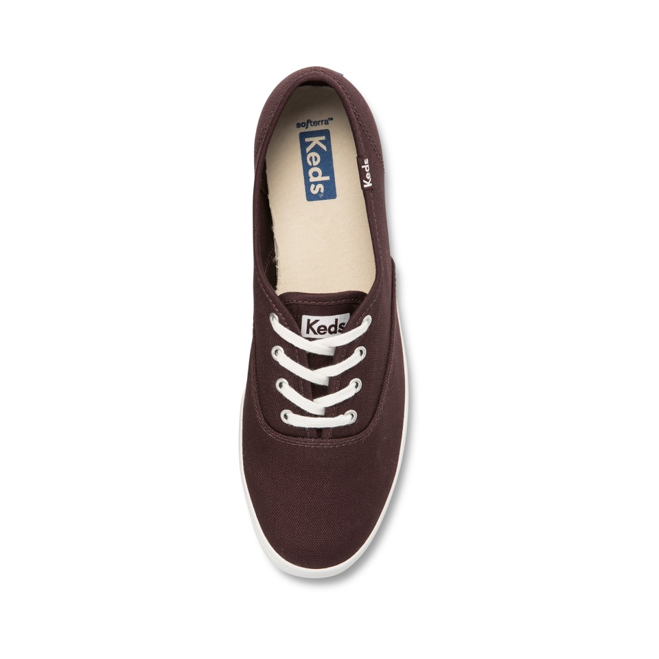 Keds Women\s Champion Lona De Algodão Orgânico Borgonha