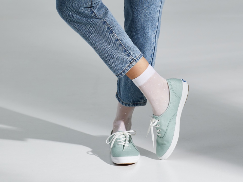 Keds Women\s Champion Lona De Algodão Orgânico Jade