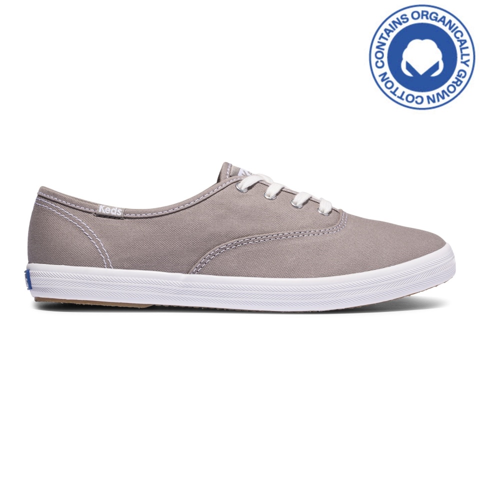 Keds Women\s Champion Lona De Algodão Orgânico Pomba Cinza