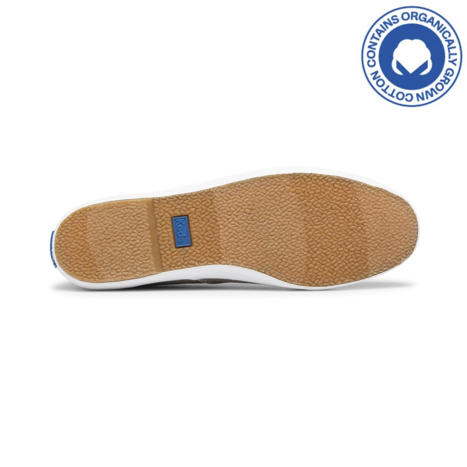 Keds Women\s Champion Lona De Algodão Orgânico Pomba Cinza