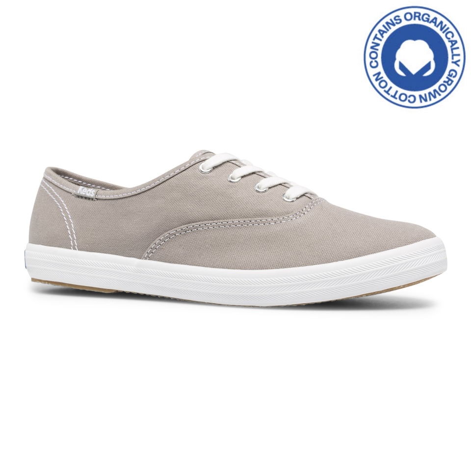 Keds Women\s Champion Lona De Algodão Orgânico Pomba Cinza
