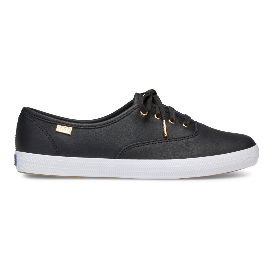 Keds Women\s Champion Luxe Leather II Black