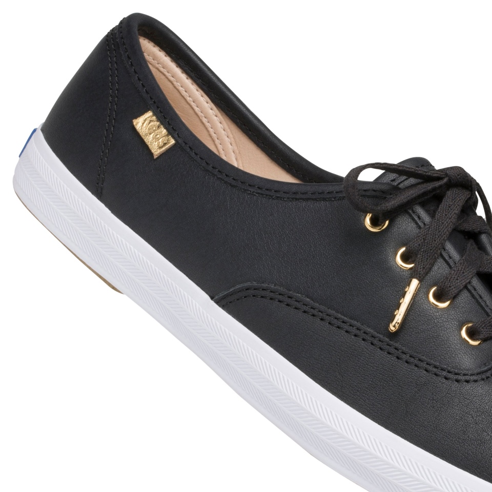 Keds Women\s Champion Luxe Leather II Black