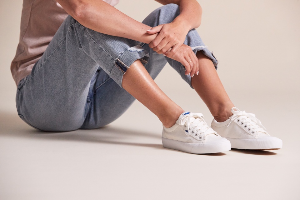 Keds Women\s Crew Kick 75 Feat Algodão Orgânico Branco